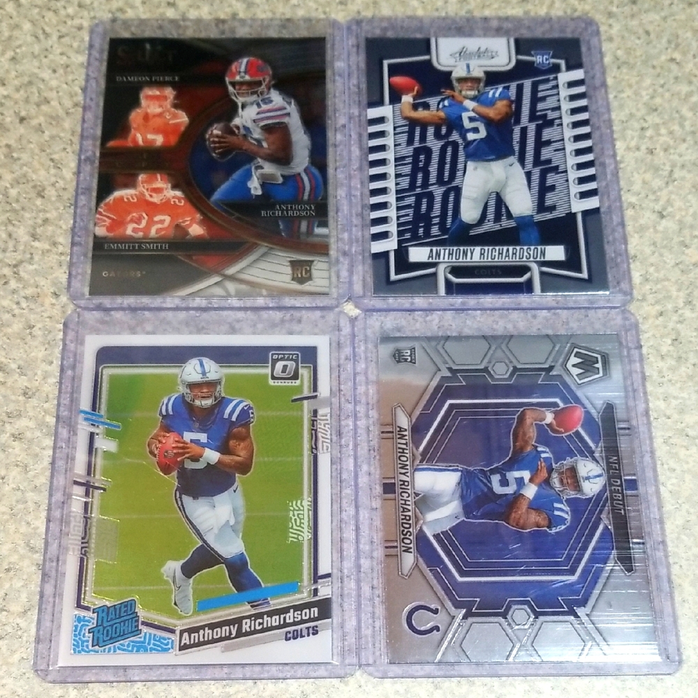 4 card Anthony Richardson rc lot.